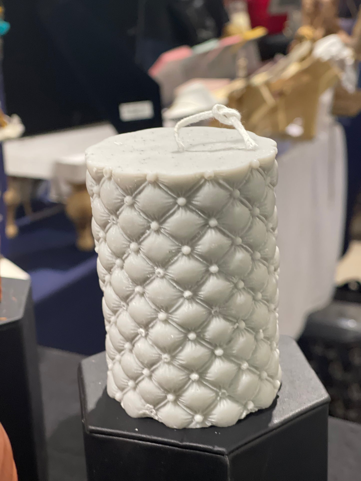 Sip Shop Eat Grey Leather